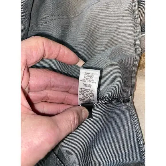 Express The Essential Shirt size Medium GUC Grey Black White Pinstripe Shirt - Picture 5 of 12